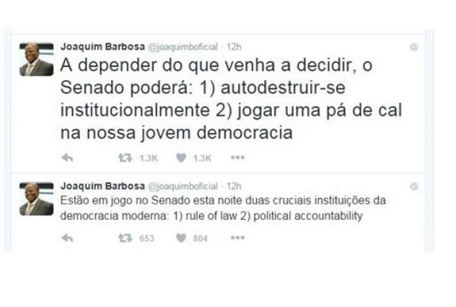 Joaquim Barbosa - Twitter
