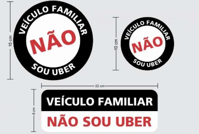 Adesivo - Não sou uber