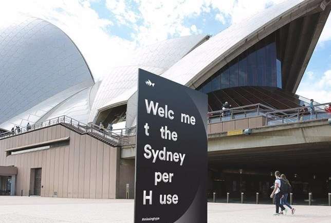Opera House usa letreiro sem algumas letras