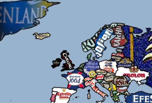 Europa - Mapa-múndi da cerveja