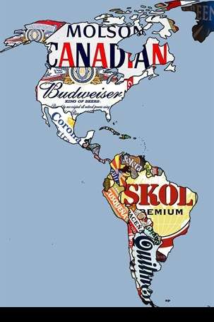 Américas - Mapa-múndi da cerveja