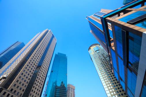 office building background,landmark of shanghai china.