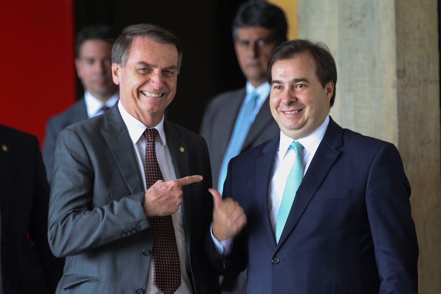 Jair Bolsonaro e Rodrigo Maia (Foto: Antonio Cruz/ Agência Brasil)