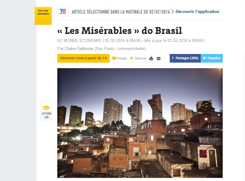 Desigualdade no Brasil lembra “Os Miseráveis” de Victor Hugo, compara Le  Monde
