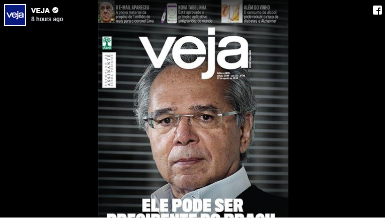 Veja" Paulo Guedes, economista de Jair Bolsonaro, como futuro presidente do Brasil - InfoMoney