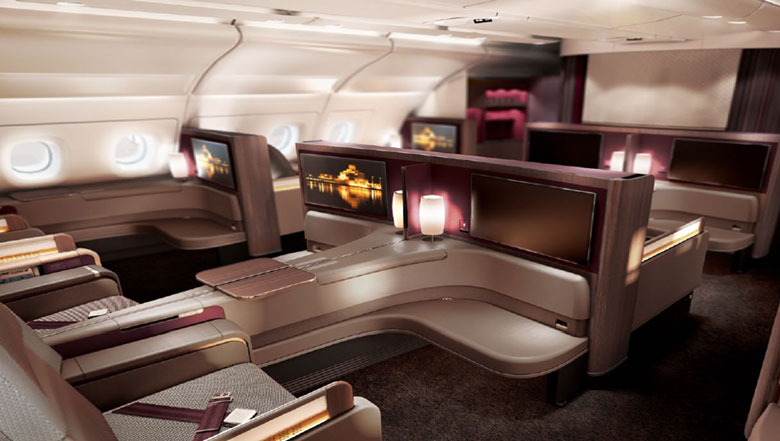 Qatar Airways revela nova cabine de 1ª classe que vai contar até