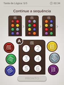 Exemplos de games da Nestlé em aplicativos