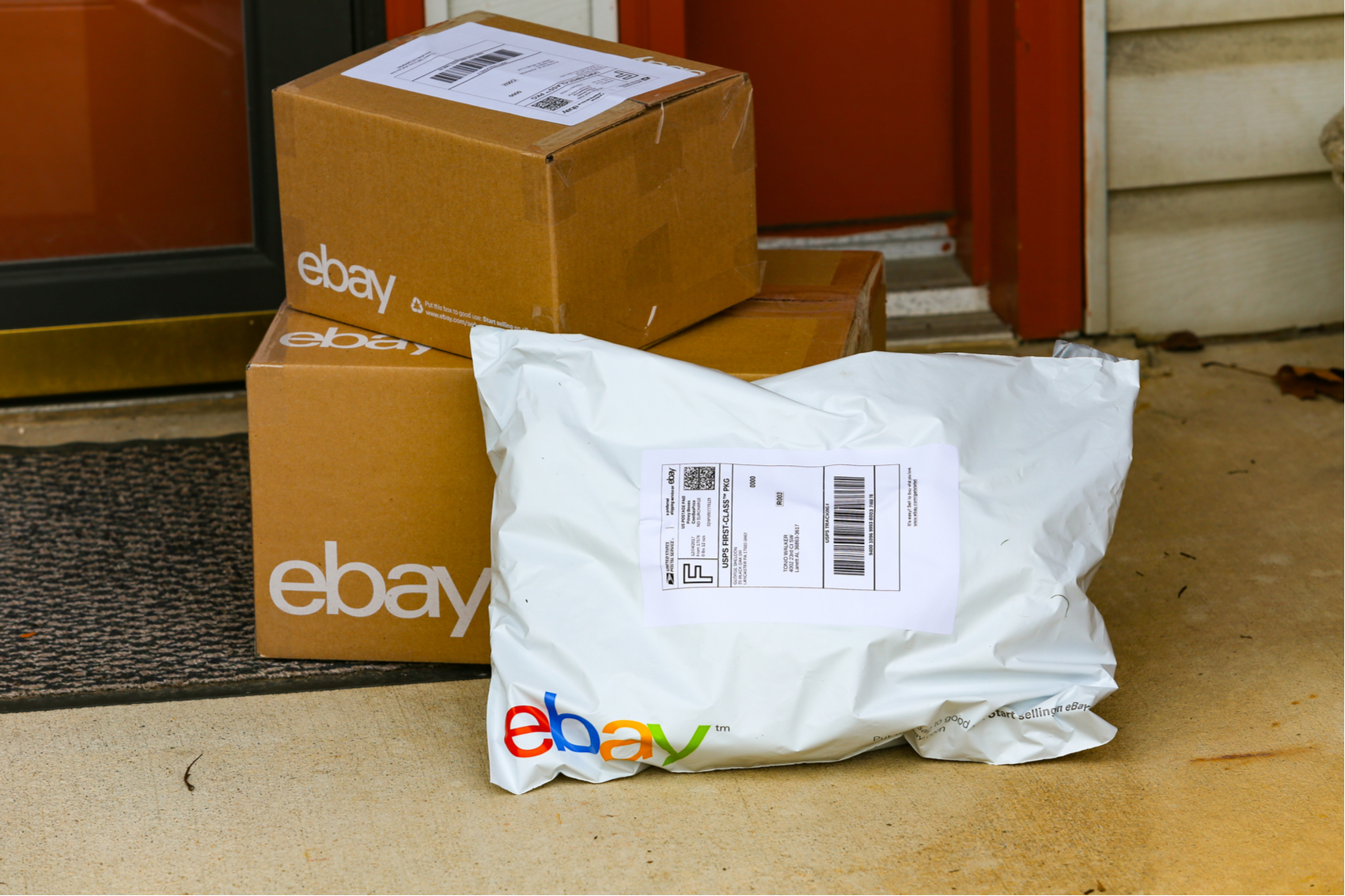 pacotes de entrega do eBay