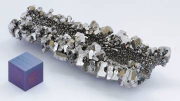 nióbio cristais cubo niobium
