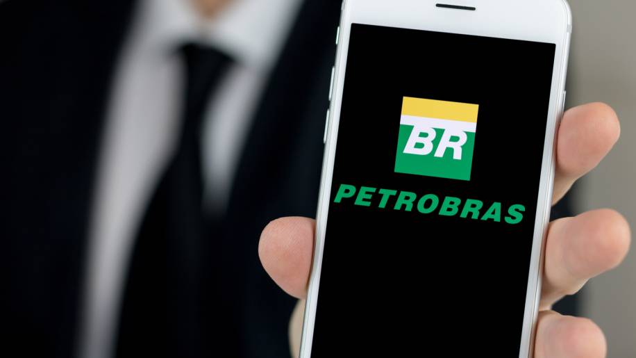 Logo da Petrobras em tela de celular