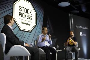 Luiz Parreiras, Luis Stuhlberger e Thiago Salomão, no Stock Pickers