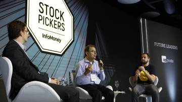 Luiz Parreiras, Luis Stuhlberger e Thiago Salomão, no Stock Pickers