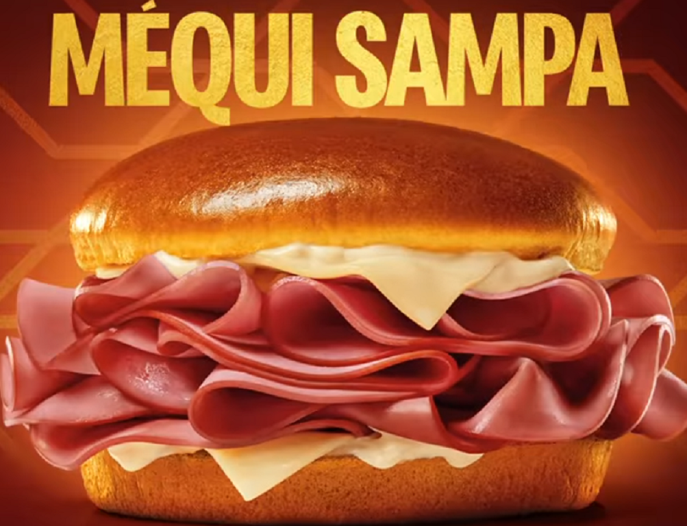 Foto do novo sanduíche de mortadela do Mc Donald's