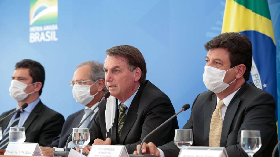 Bolsonaro e Ministros de Estado em coletiva sobre coronavírus