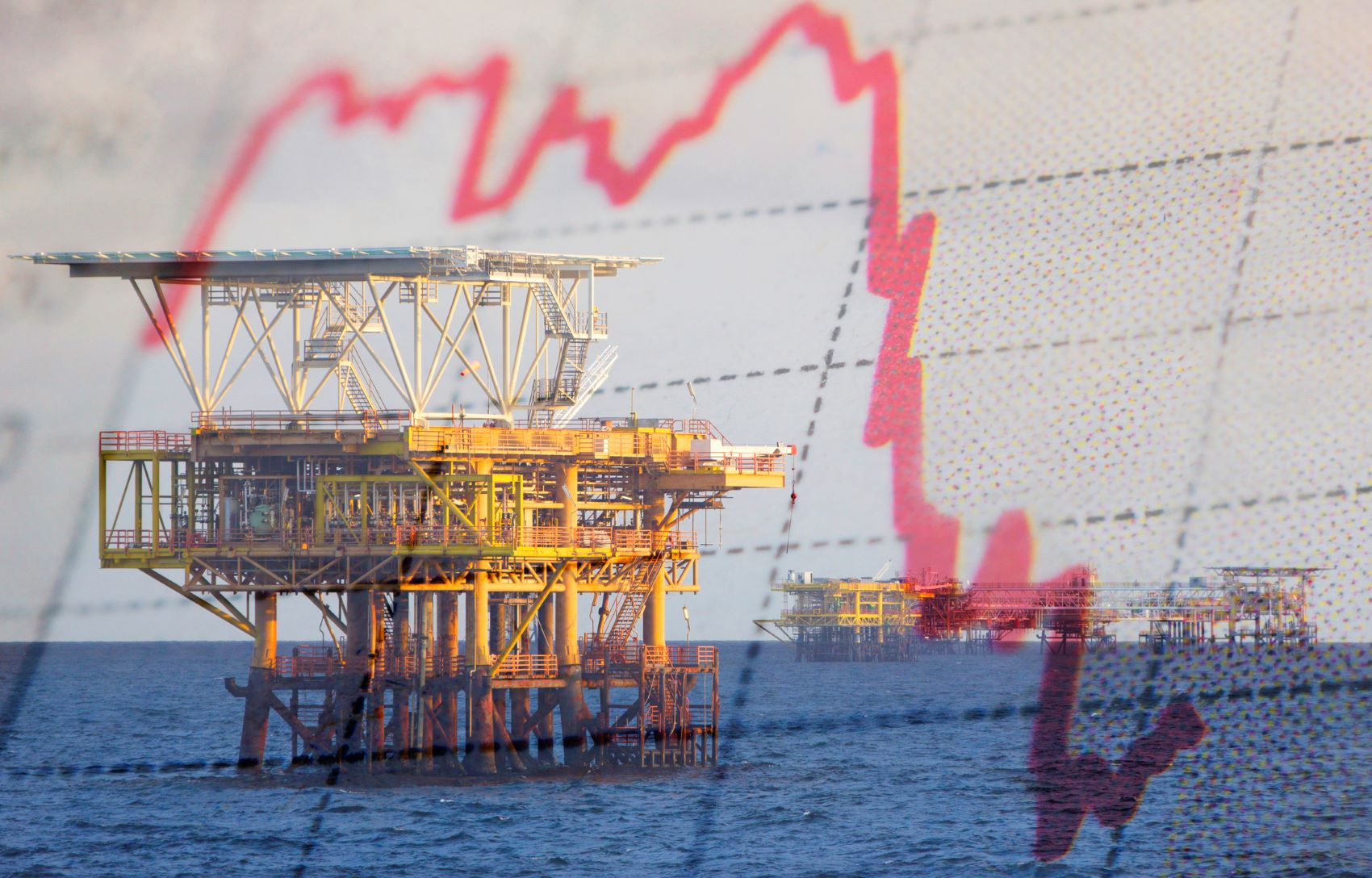 Oil platform index prices fall below oil