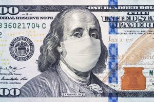 dólar coronavírus dinheiro nota dollar máscara