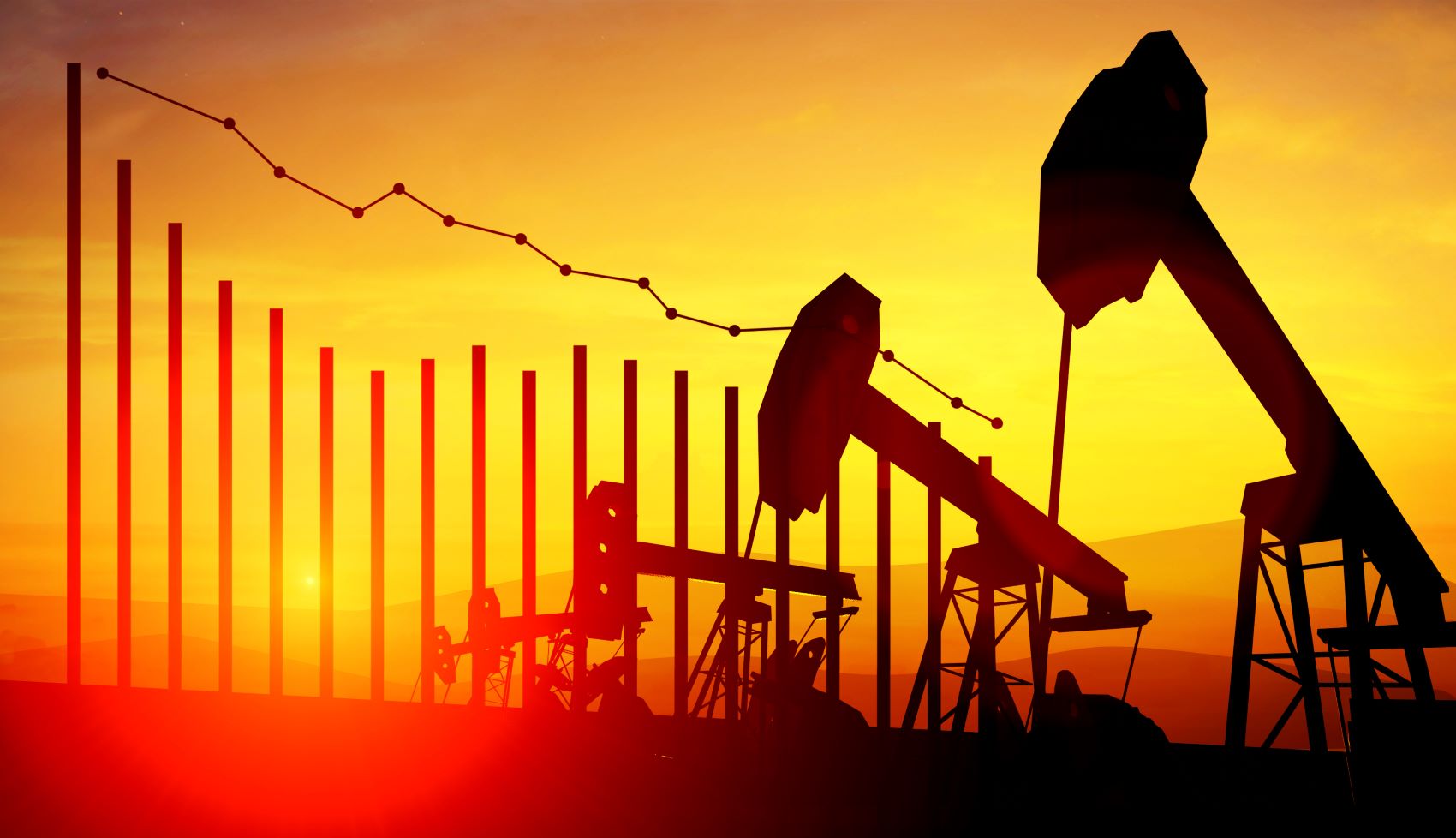 Oil pump platform index prices drop low
