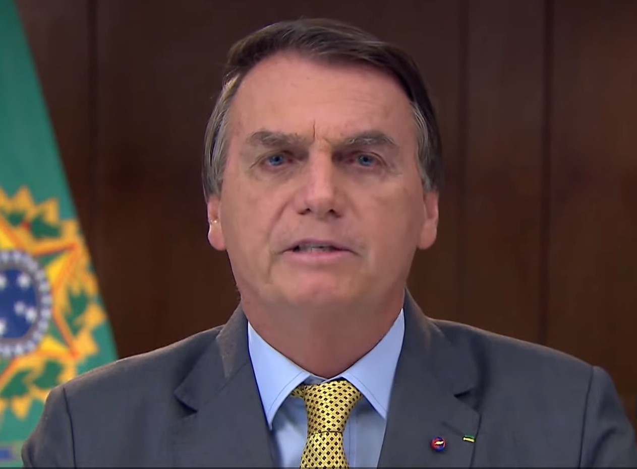 Presidente Bolsonaro em pronunciamento em rede nacional sobre pandemia no dia 23 de março de 2021