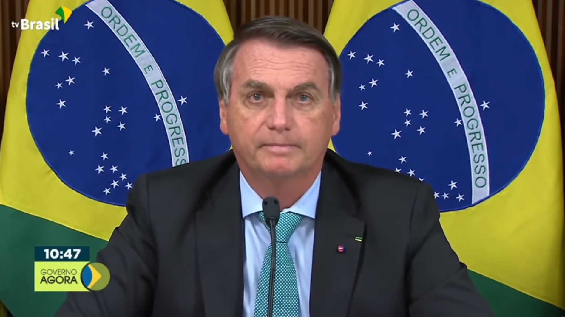Bolsonaro na Cúpula do Clima, em 22 de abril de 2021