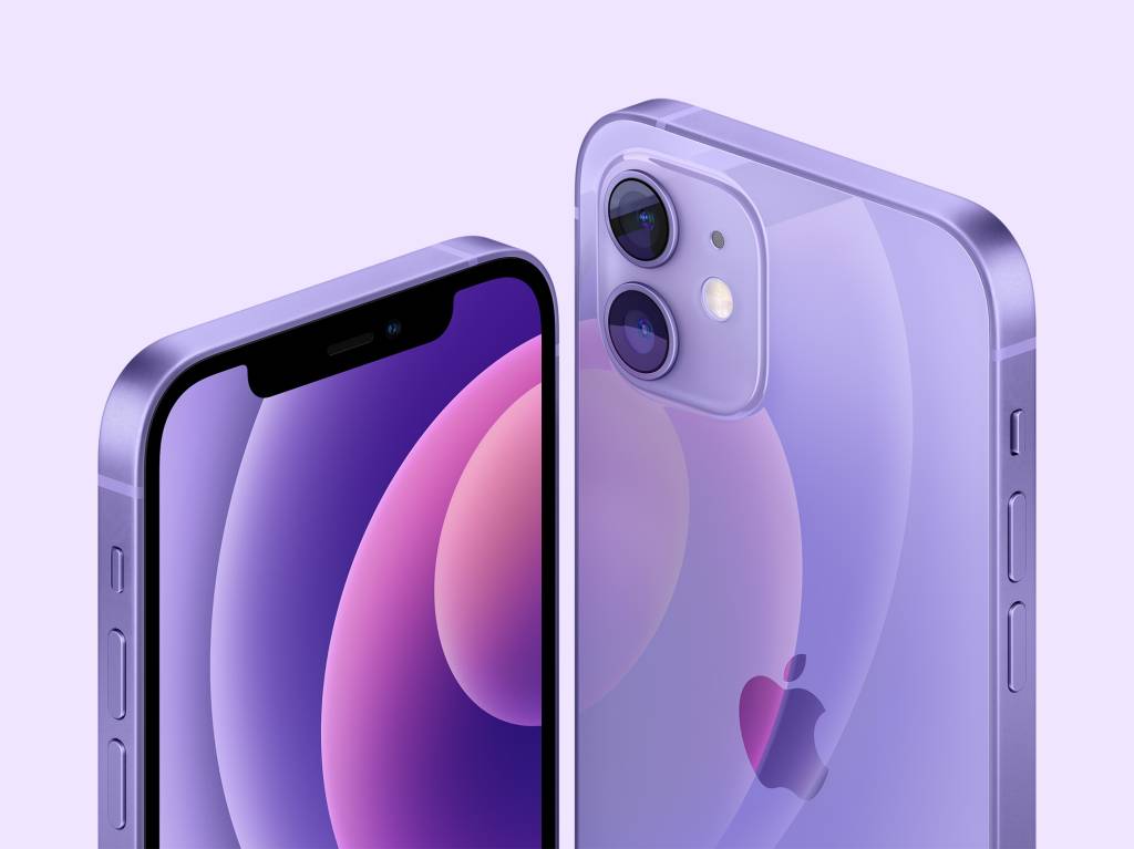iPhone 12, na cor roxa (Apple/Divulgação)