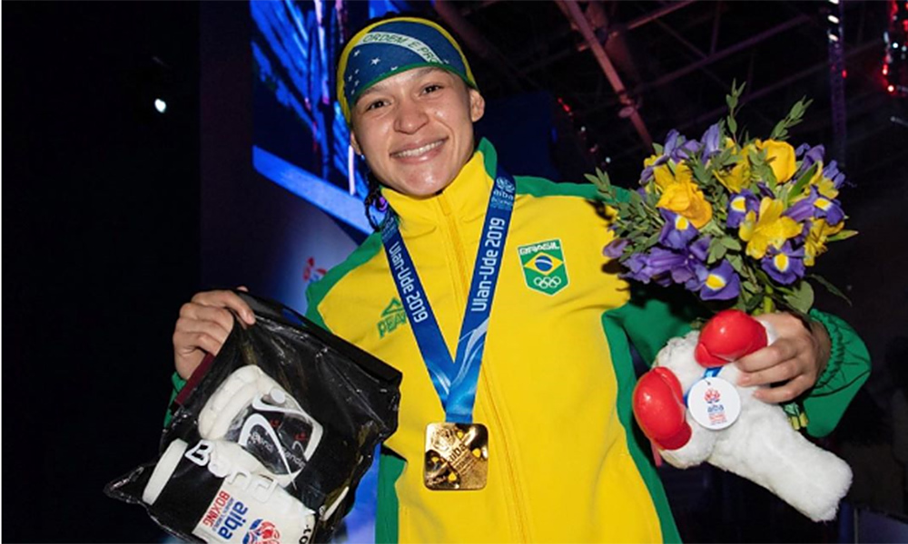 Bia Ferreira e a medalha de ouro no Mundial de Boxe (Instagram/Reprodução)