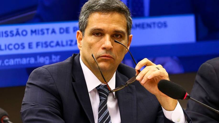 O presidente do Banco Central, Roberto Campos Neto, durante audiência pública conjunta das comissões de Assuntos Econômicos e comissão Mista de Orçamento.