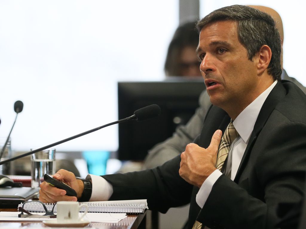 O presidente do Banco Central, Roberto Campos Neto, participa de audiência pública na Comissão de Assuntos Econômicos do Senado