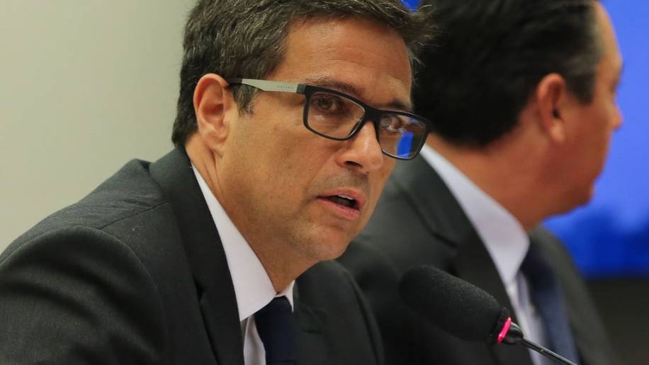 O presidente do Banco Central, Roberto Campos Neto, e o Dep. Sergio Souza, participam de audiência pública, na Comissão de Finanças e Tributação (CFT) da Câmara dos Deputados