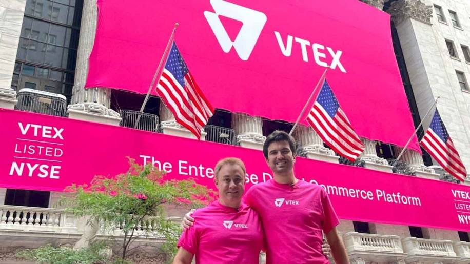 Geraldo Thomaz Jr. e Mariano Gomide de Faria, cofundadores da VTEX (Reprodução/VTEX Blog)