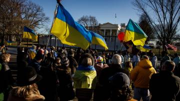 Manifestações pró-ucrânia, guerra Ucrânia e Rússia