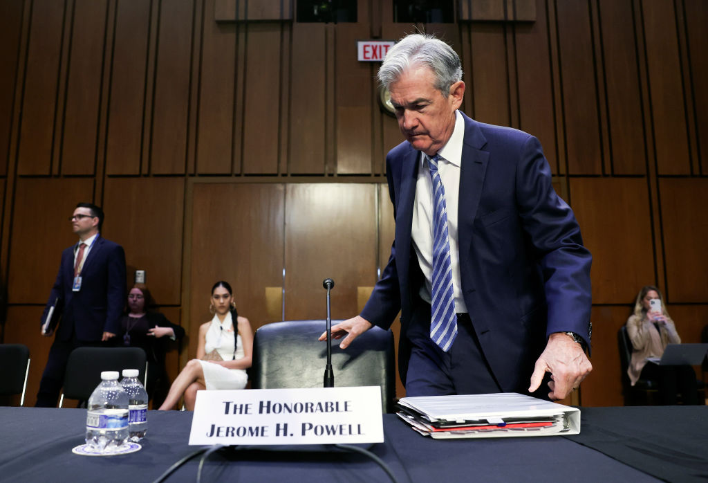 WASHINGTON, DC - JUNE 22: Jerome Powell, Chairman, Board of Governors of the Federal Reserve System arrives to testify before the Senate Banking, Housing, and Urban Affairs Committee on June 22, 2022 in Washington, DC. Powell testified on the Semiannual Monetary Policy Report to Congress during the hearing. (Photo by Win McNamee/Getty Images)