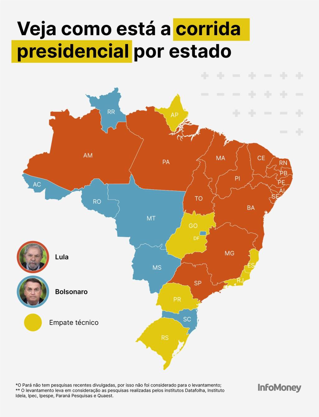 mapa corrida eleitoral presidente eleições 2022