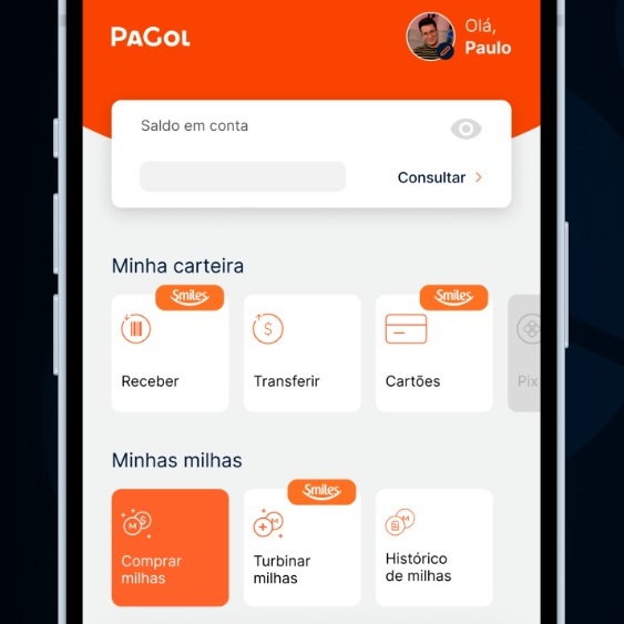 Interface do app PaGol (Divulgação)
