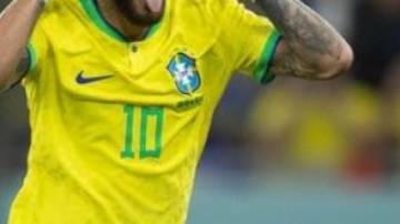 Neymar comemora gol do Brasil contra a Coreia pela Copa do Mundo 2022
