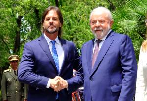 Presidente do Uruguai, Lacalle Pou recebe o presidente Lula em sua residência oficial