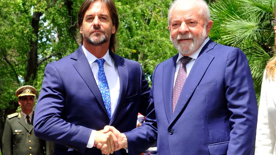 Presidente do Uruguai, Lacalle Pou recebe o presidente Lula em sua residência oficial