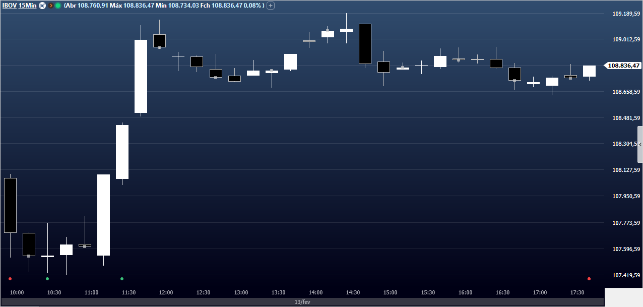 Ibovespa em 13 de fevereiro 