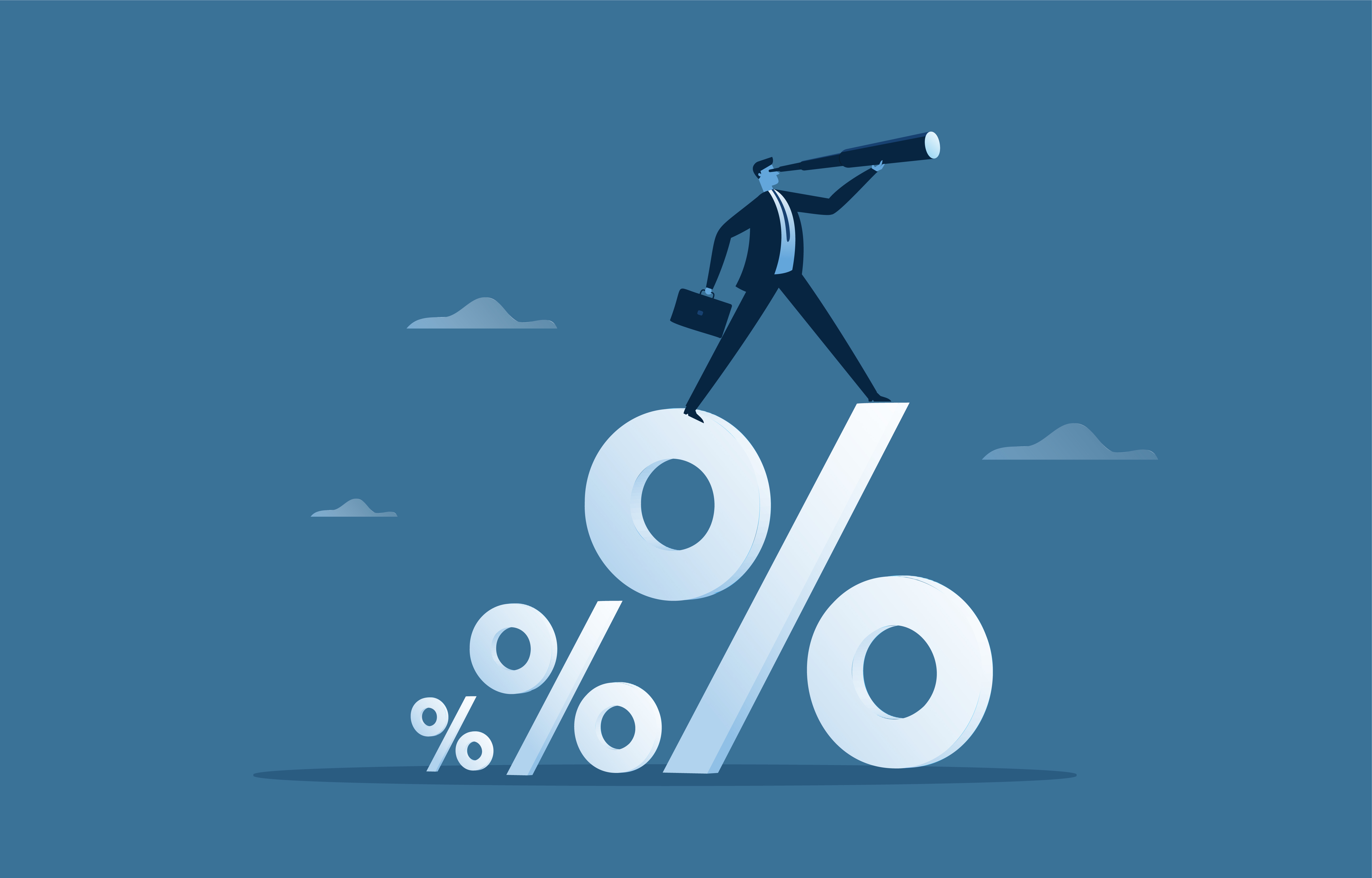 Businessmen run their business with a visionary vision to work to bring the company to the top in the market, beating the competition to the No. 1 position.