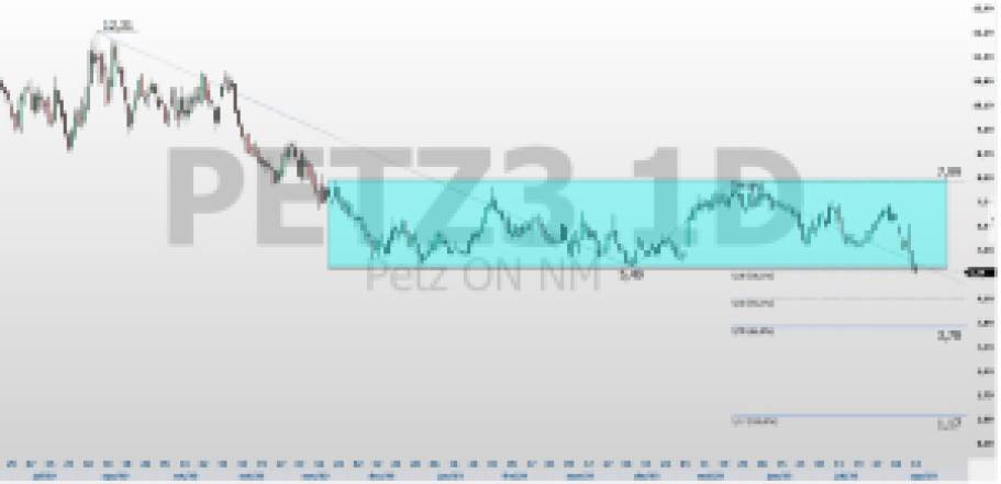 PETZ3; Petz; análise técnica; análise gráfica; swing trade; day trade; trade hoje