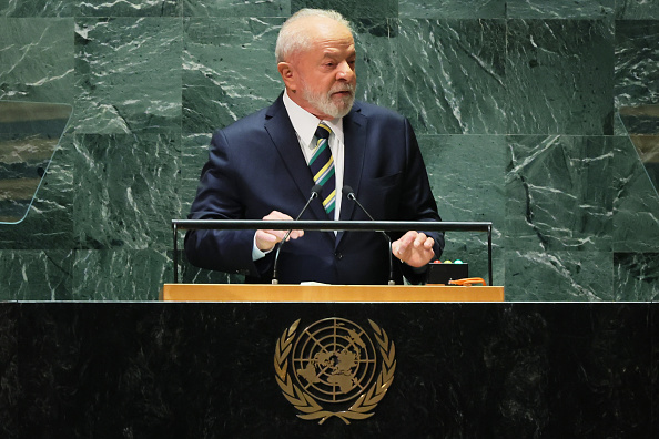 Presidente Lula discursa na abertura da Assembleia Geral da ONU em Nova York (Michael M. Santiago/Getty Images)