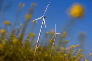 Turbinas eólicas em campo na Alemanha (Krisztian Bocsi/Bloomberg)