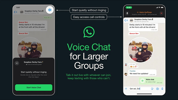 WhatsApp anuncia lançamento de chamada de voz discreta