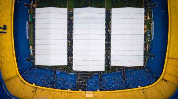 Vista aérea da Bombonera durante as eleições presidenciais no Boca Juniors, em 17 de dezembro de 2023 em Buenos Aires, Argentina (Marcelo Endelli/Getty Images)