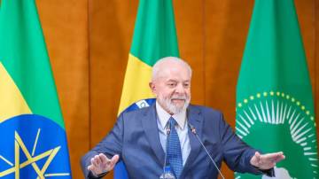 Presidente Luiz Inácio Lula da Silva em viagem à África, em fevereiro de 2024 (Ricardo Stuckert)