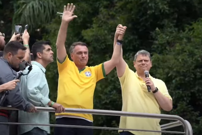 Jair Bolsonaro e Tarcísio de Freitas