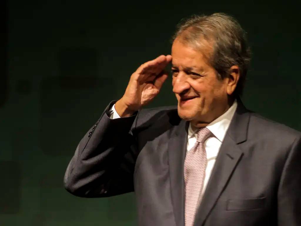 O presidente nacional do Partido Liberal (PL), Valdemar Costa Neto, fala com a imprensa no Centro de Eventos e Convenções Brasil 21, em Brasília