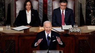 Presidente dos EUA Joe Biden em discurso sobre Estado da União 7/3/ 2024 REUTERS/Elizabeth Frantz