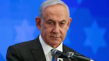 Benjamin Netanyahu em Jerusalém 18/2/2024 REUTERS/Ronen Zvulun