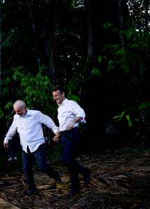 Lula e Macron visitam a Ilha do Combú, perto de Belém, no Pará 26/03/2024 REUTERS/Ueslei Marcelino