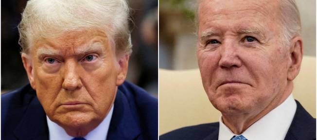 Candidatos à Presidência dos EUA Donald Trump e Joe Biden